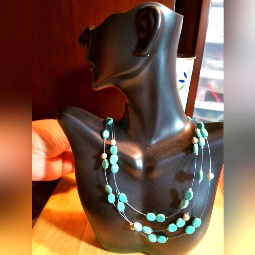Turquoise Wired Necklace #2